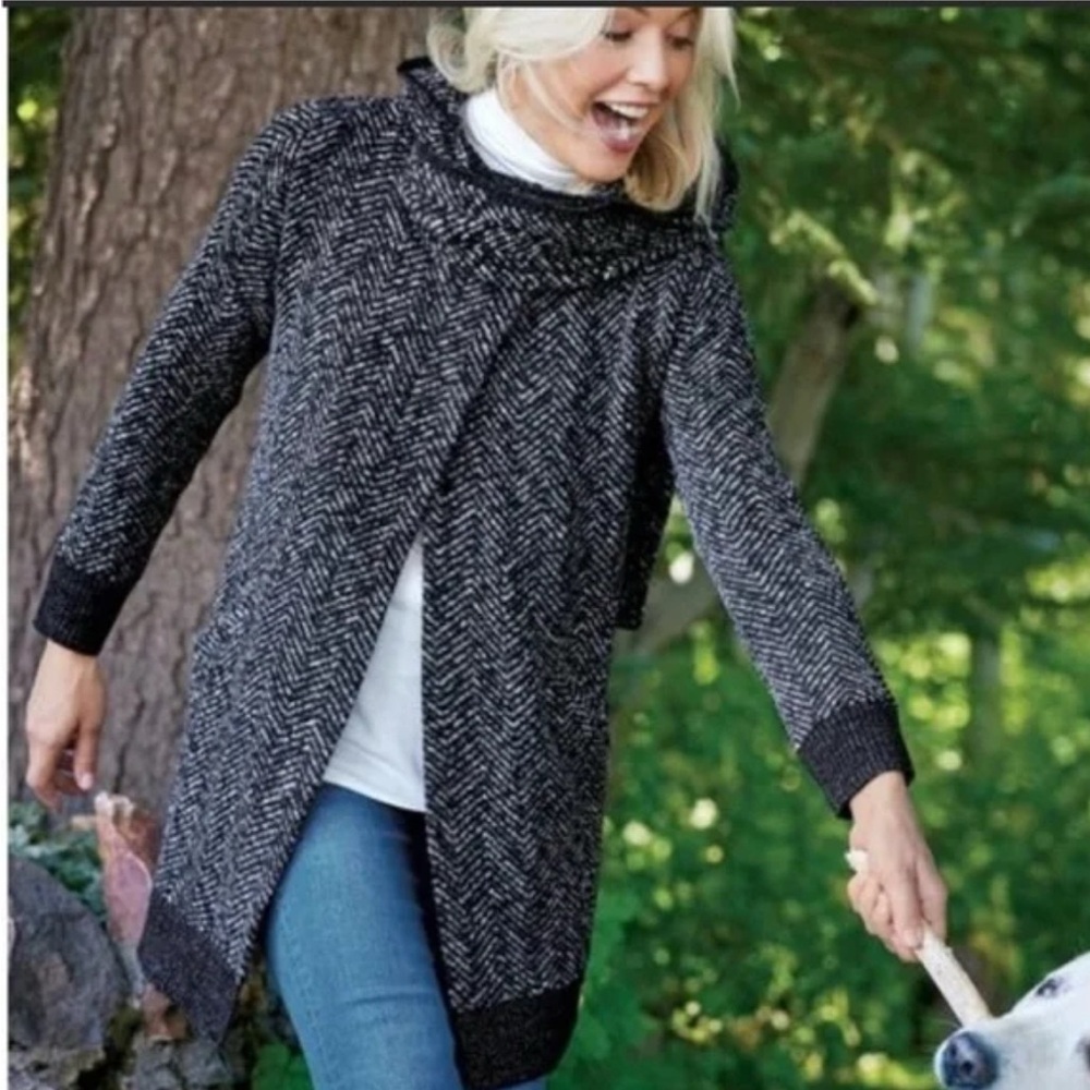 NWT Soft Surroundings Go Lively Bestow Travel Hooded Cardigan - Picture 2 of 12